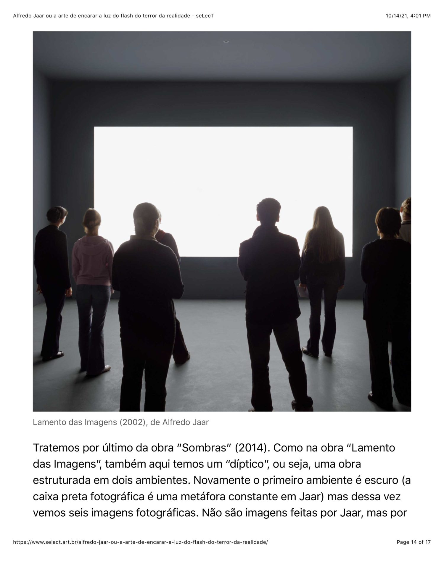 select – Alfredo Jaar