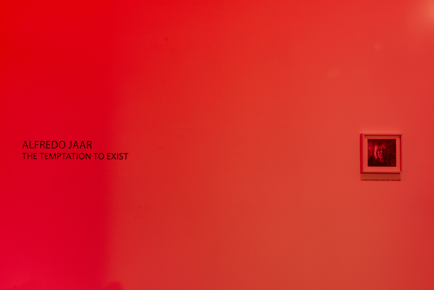 THE TEMPTATION TO EXIST, NEW YORK Alfredo Jaar