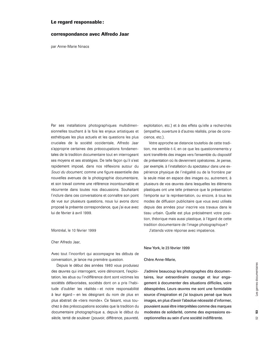 Press – Alfredo Jaar