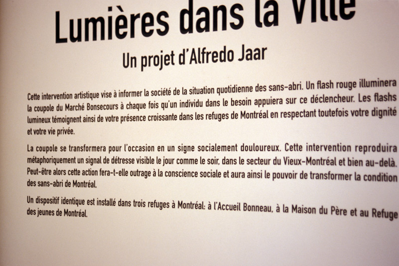 Lights in the City Alfredo Jaar